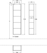 Villeroy & Boch Hochschrank Finion F48000 – 418 mm, Glossy White Lacquer, SoftClosing