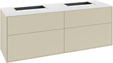Villeroy & Boch Finion Waschtischunterschrank 1600 mm Anthracite Matt – 4 Auszüge, Tip-On, für 2 Waschbecken