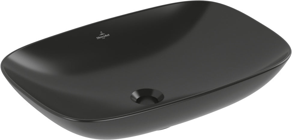 Villeroy & Boch Aufsatzwaschbecken Loop & Friends 620x420mm Pure Black CeramicPlus