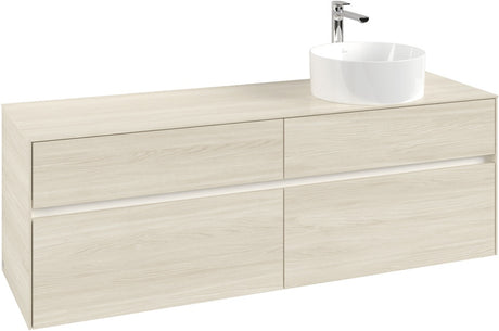 Villeroy & Boch Waschtischunterschrank Collaro C051 B0 1600 mm White Oak mit Beleuchtung und SoftClosing
