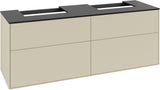 Villeroy & Boch Finion Waschbeckenunterschrank 1600 mm Anthrazit Matt mit LED-Beleuchtung und SoftClosing