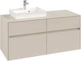 Villeroy & Boch Waschbeckenunterschrank Collaro C071 B0 1200 mm Cashmere Grey mit LED-Beleuchtung und SoftClosing