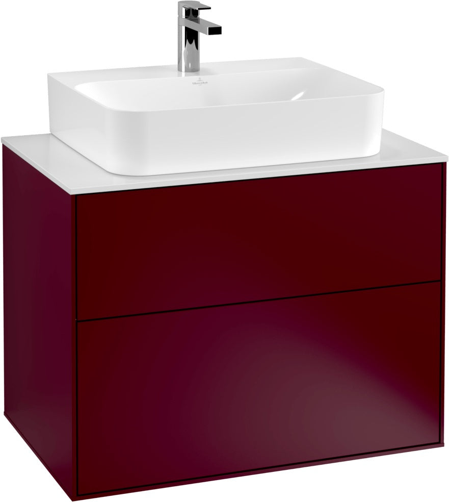 Villeroy & Boch Finion Waschtischunterschrank 800 mm Anthracite Matt mit LED-Beleuchtung