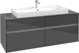 Villeroy & Boch Waschtischunterschrank Collaro C092 B0 1400 mm Glossy Grey mit LED-Beleuchtung