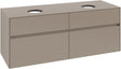 Villeroy & Boch Waschtischunterschrank Collaro C048 B0 1400 mm Taupe mit Beleuchtung und SoftClosing