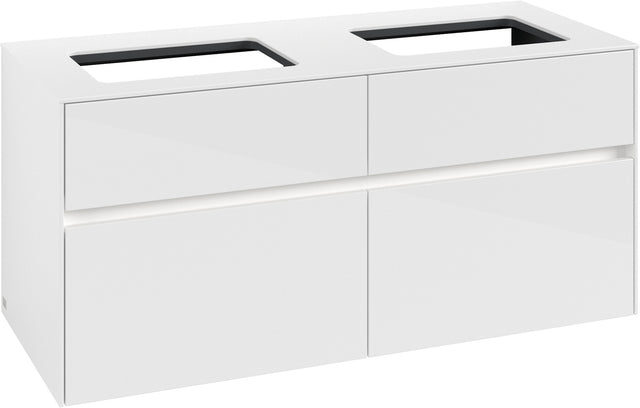 Villeroy & Boch Waschtischunterschrank Collaro C115 B0 1200 mm Glossy White mit Beleuchtung und SoftClosing