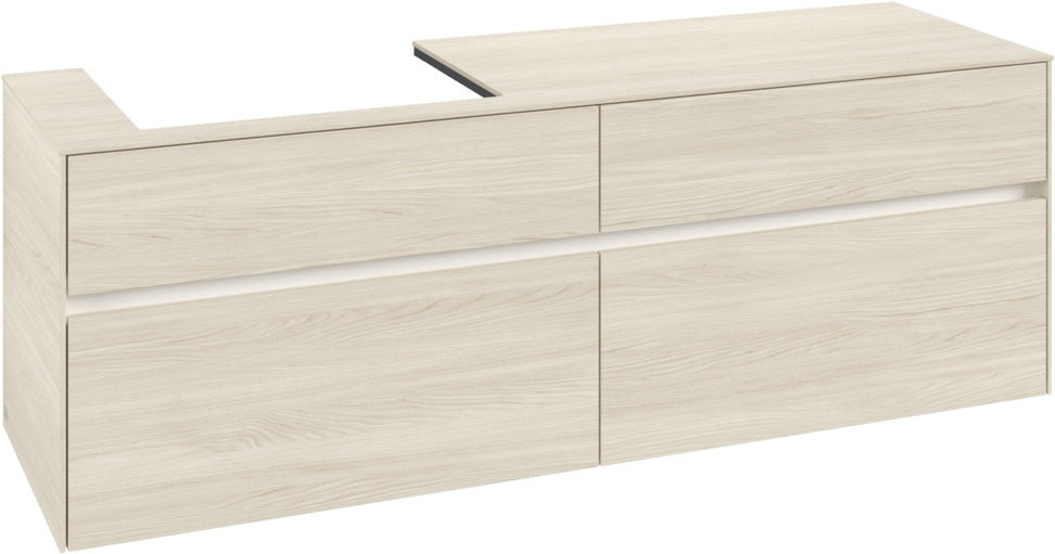 Villeroy & Boch Waschtischunterschrank Collaro C022 B0 1600 mm White Oak mit LED-Beleuchtung