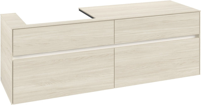 Villeroy & Boch Waschtischunterschrank Collaro C022 B0 1600 mm White Oak mit LED-Beleuchtung