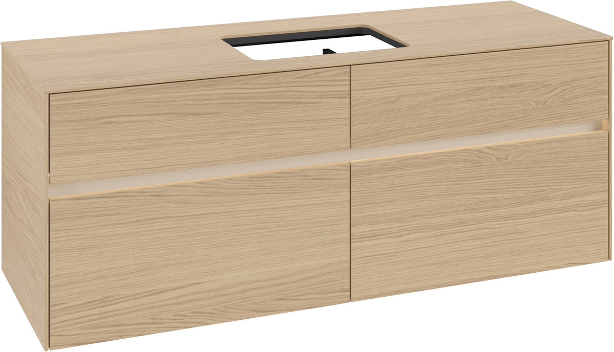 Villeroy & Boch Waschtischunterschrank Collaro C116 B0 1400 mm Nordic Oak mit Beleuchtung