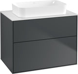 Villeroy & Boch Waschtischunterschrank Finion G6310 800 mm Anthracite Matt Lacquer mit Beleuchtung