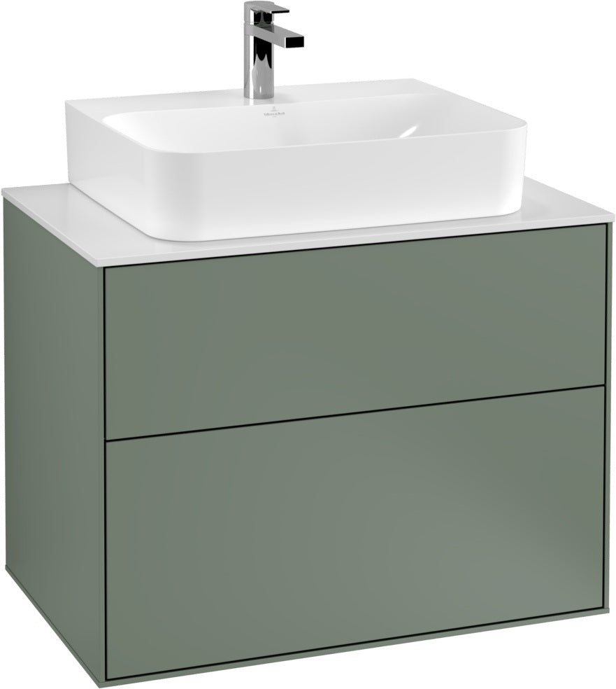 Villeroy & Boch Finion Waschtischunterschrank 800 mm Anthracite Matt mit LED-Beleuchtung