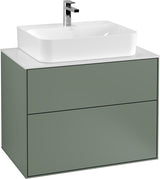 Villeroy & Boch Finion Waschtischunterschrank 800 mm Anthracite Matt mit LED-Beleuchtung