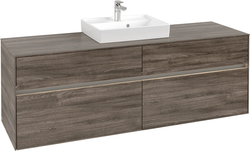 Villeroy & Boch Waschtischunterschrank Collaro C077 B0 1600 mm Stone Oak mit Beleuchtung und SoftClosing