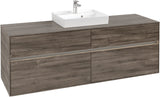 Villeroy & Boch Waschtischunterschrank Collaro C077 B0 1600 mm Stone Oak mit Beleuchtung und SoftClosing