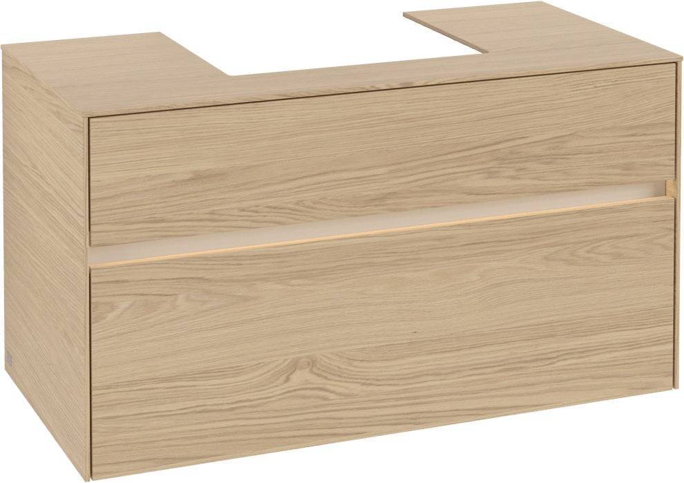Villeroy & Boch Waschtischunterschrank Collaro C016 Nordic Oak 1000 mm mit LED-Beleuchtung