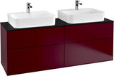 Villeroy & Boch Finion Waschbeckenunterschrank 1600 mm Anthrazit Matt mit LED-Beleuchtung und SoftClosing