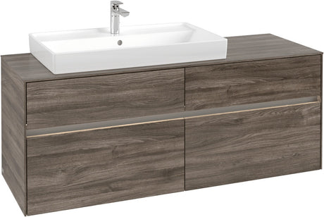 Villeroy & Boch Waschtischunterschrank Collaro C089 B0 1400 mm Stone Oak mit Beleuchtung