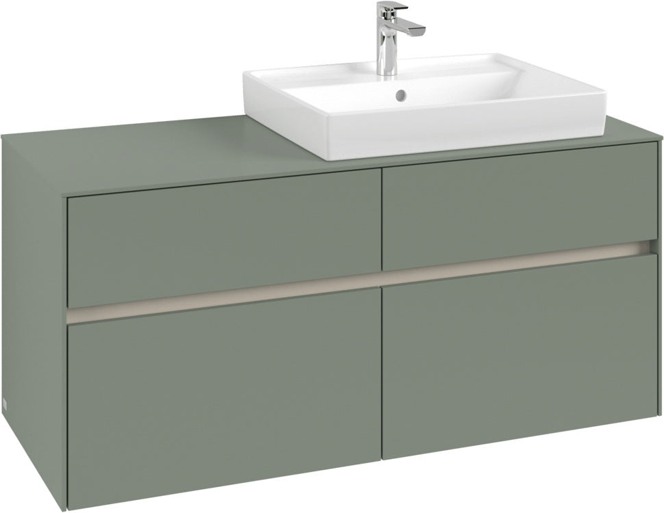 Villeroy & Boch Waschtischunterschrank Collaro C083 B0, 1200 mm, White Oak, mit Beleuchtung und SoftClosing