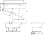 Villeroy & Boch Loop & Friends Hydropool Comfort UHC175LFSRB1V – Whirlpool 1750x1350 mm, 2 Sitze, weiß alpin