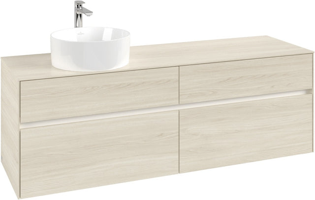 Villeroy & Boch Waschtischunterschrank Collaro C050 B0 1600 mm White Oak mit Beleuchtung