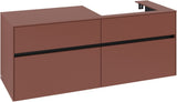 Villeroy & Boch Waschtischunterschrank Collaro C086 B0 1400 mm White Oak mit Beleuchtung und SoftClosing
