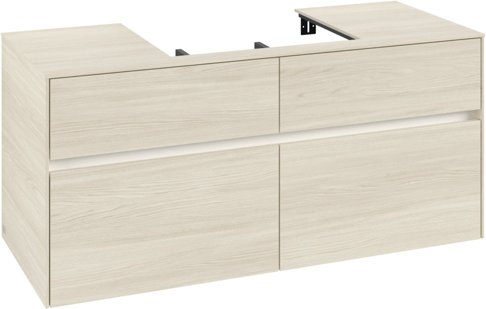 Villeroy & Boch Waschtischunterschrank Collaro C081 B0 1200 mm White Oak mit LED-Beleuchtung und SoftClosing