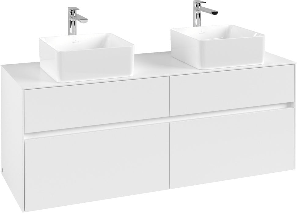 Villeroy & Boch Waschtischunterschrank Collaro C048 B0 1400 mm White Matt mit Beleuchtung