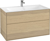 Villeroy & Boch Finion Waschbeckenunterschrank 996 mm Glossy White Lacquer mit LED-Beleuchtung