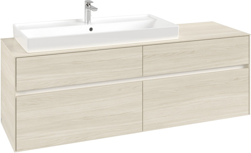 Villeroy & Boch Waschtischunterschrank Collaro C029 B0 1600 mm White Oak mit Beleuchtung