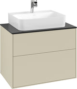 Villeroy & Boch Finion Waschtischunterschrank 800 mm Anthracite Matt mit LED-Beleuchtung