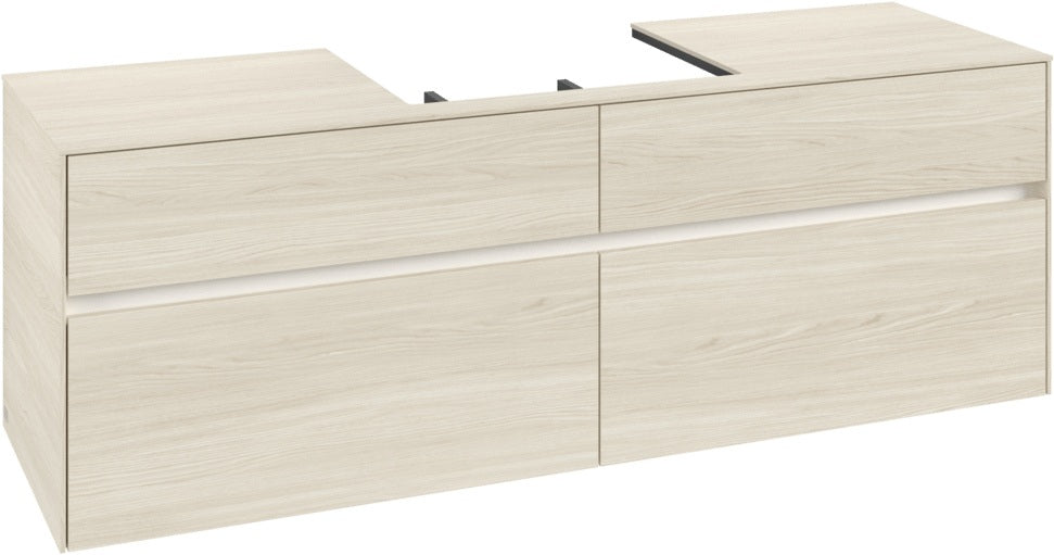Villeroy & Boch Waschtischunterschrank Collaro C025 B0 1600 mm White Oak mit Beleuchtung