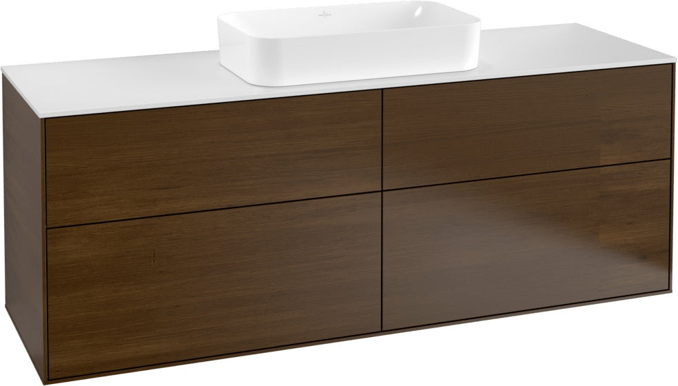 Villeroy & Boch Finion Waschtischunterschrank 1600 mm Anthrazit Matt mit LED-Beleuchtung