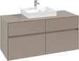 Villeroy & Boch Waschtischunterschrank Collaro C07000 Taupe 1200 mm mit 4 Auszügen und Push-Open