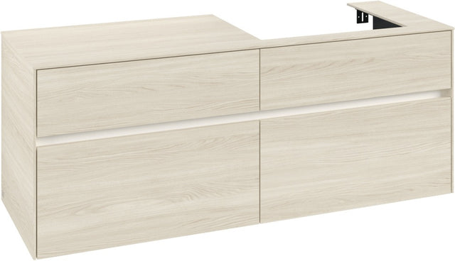 Villeroy & Boch Waschtischunterschrank Collaro C086 B0 1400 mm White Oak mit Beleuchtung und SoftClosing