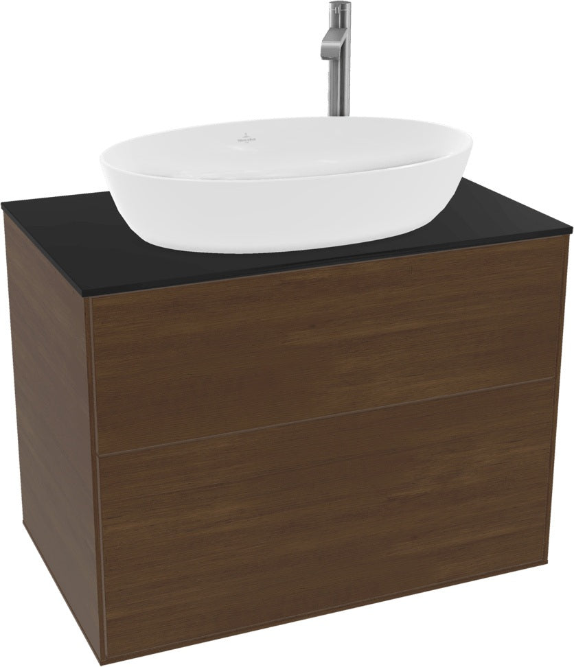 Villeroy & Boch Waschtischunterschrank Finion G8720 mit Beleuchtung und SoftClosing in Glossy White Lacquer