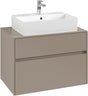 Villeroy & Boch Collaro Waschbeckenunterschrank 800 mm Taupe – Wandmontage, SoftClosing, 2 Auszüge