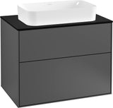 Villeroy & Boch Finion Waschtischunterschrank 800 mm Anthracite Matt mit LED-Beleuchtung