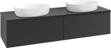 Villeroy & Boch Antao Waschbeckenunterschrank L39110 1600 mm Black Matt Lacquer mit Auszugsbeleuchtung