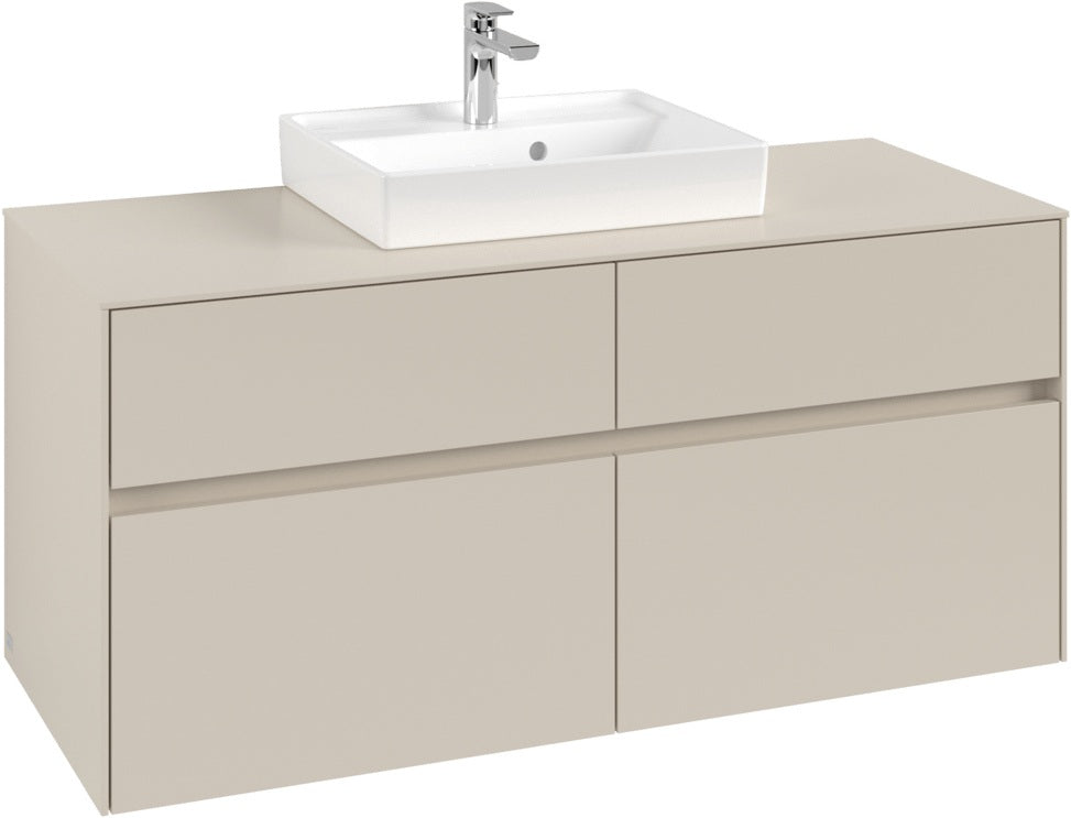 Villeroy & Boch Waschtischunterschrank Collaro C070 eckig 1200 mm Cashmere Grey mit 4 Auszügen