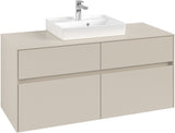 Villeroy & Boch Waschtischunterschrank Collaro C070 eckig 1200 mm Cashmere Grey mit 4 Auszügen