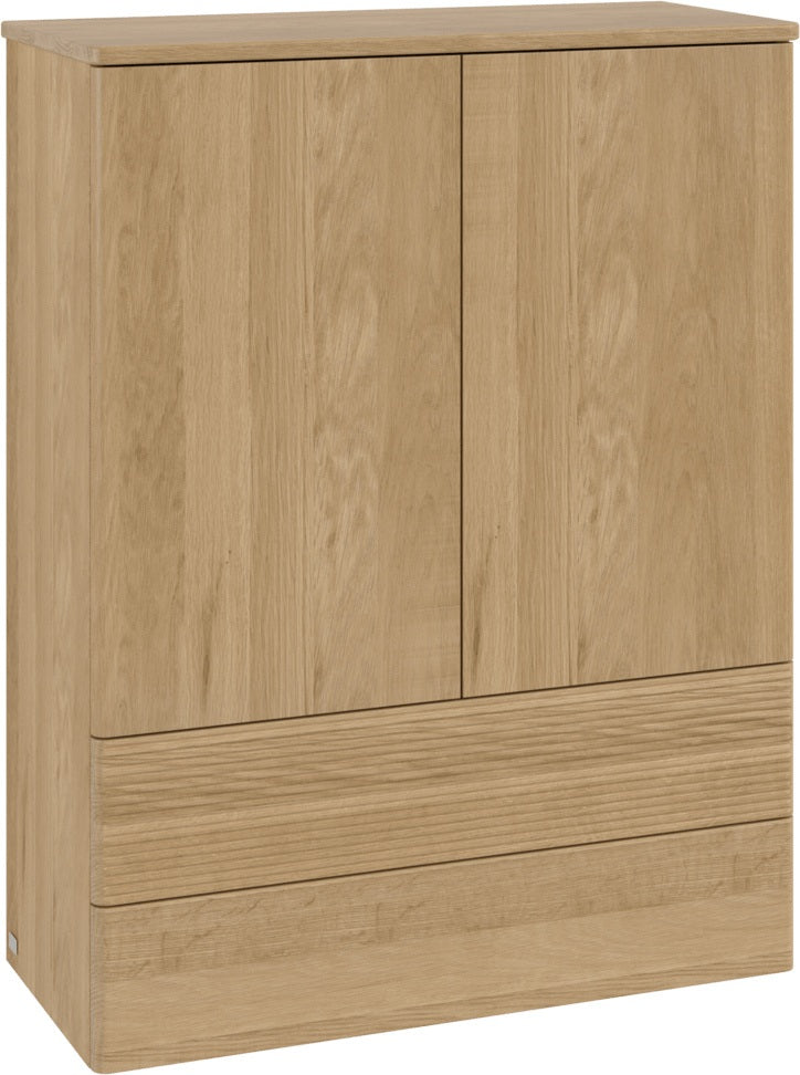 Villeroy & Boch Antao Highboard 814 mm Glossy White Lacquer – Hochglanz Badmöbel mit LED-Beleuchtung