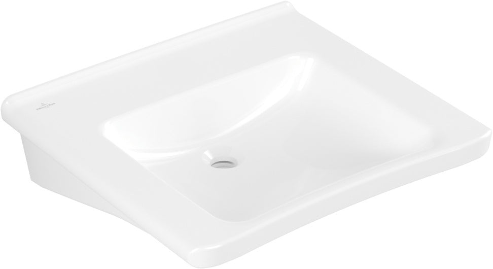 Villeroy & Boch ViCare Wandwaschbecken 600x550mm Rechteck Weiß Alpin – Barrierefrei