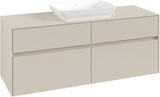 Villeroy & Boch Waschbeckenunterschrank Collaro C116 B0 1400 mm Cashmere Grey mit Beleuchtung