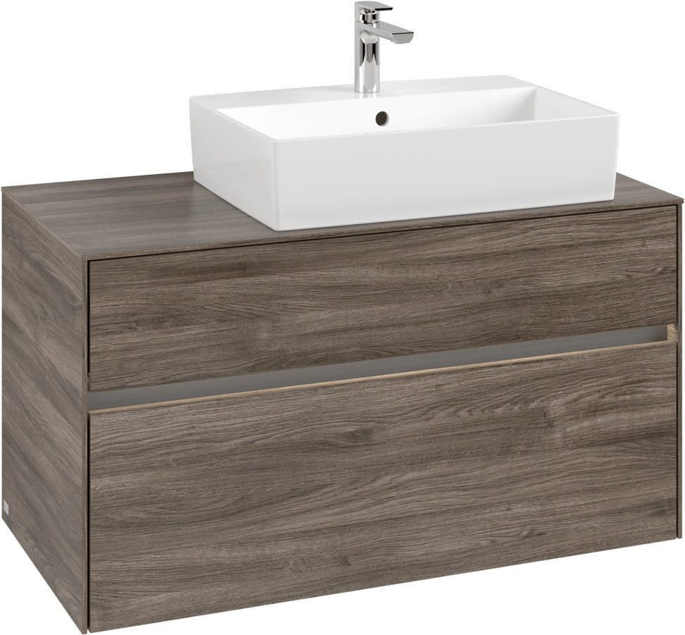 Villeroy & Boch Waschtischunterschrank Collaro C127B0 1000 mm Stone Oak mit Beleuchtung