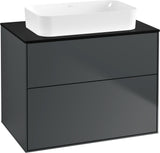 Villeroy & Boch Waschtischunterschrank Finion G6310 800 mm Anthracite Matt Lacquer mit Beleuchtung