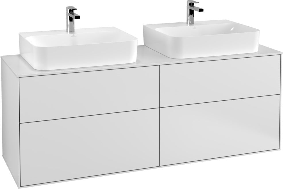 Villeroy & Boch Finion Waschbeckenunterschrank 1600 mm Anthrazit Matt mit LED-Beleuchtung und SoftClosing