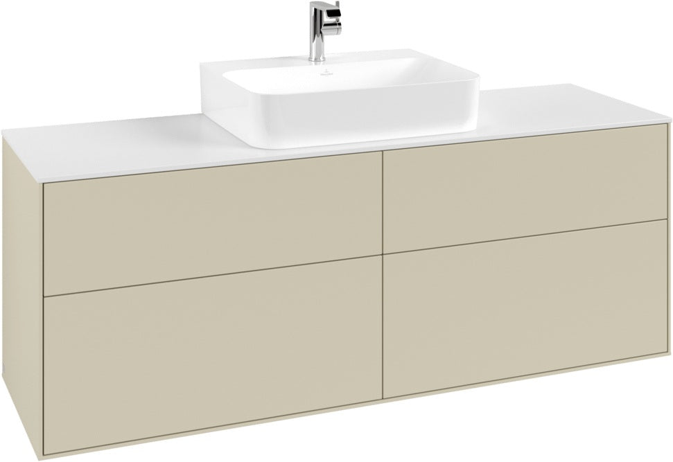 Villeroy & Boch Finion Waschtischunterschrank 1600 mm Anthrazit Matt mit Beleuchtung