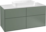 Villeroy & Boch Finion Waschtischunterschrank 1200 mm Anthracite Matt mit Glasabtrennungen und Push-to-open