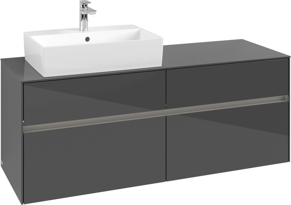 Villeroy & Boch Waschtischunterschrank Collaro C132 B0 1400 mm Glossy White mit Beleuchtung