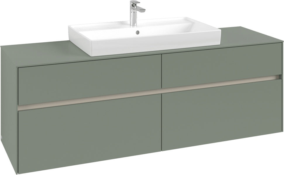 Villeroy & Boch Waschtischunterschrank Collaro C028 B0 1600 mm White Oak mit LED-Beleuchtung und SoftClosing